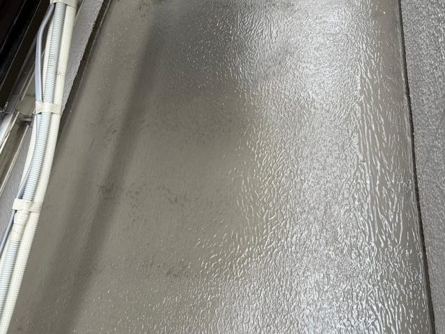 明石市　ベランダポリマーセメント系塗膜防水工事　プライマー塗布　完了